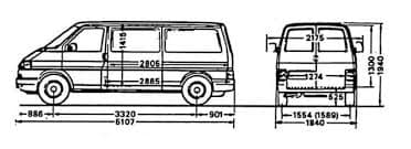 Розміри Volkswagen T4
